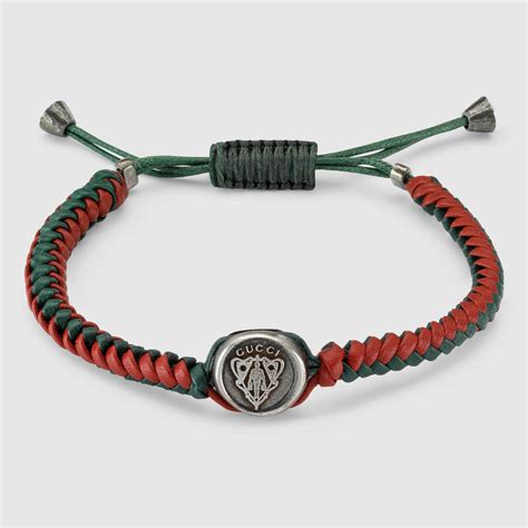 men's bracelets gucci|Gucci leather bracelet for men.